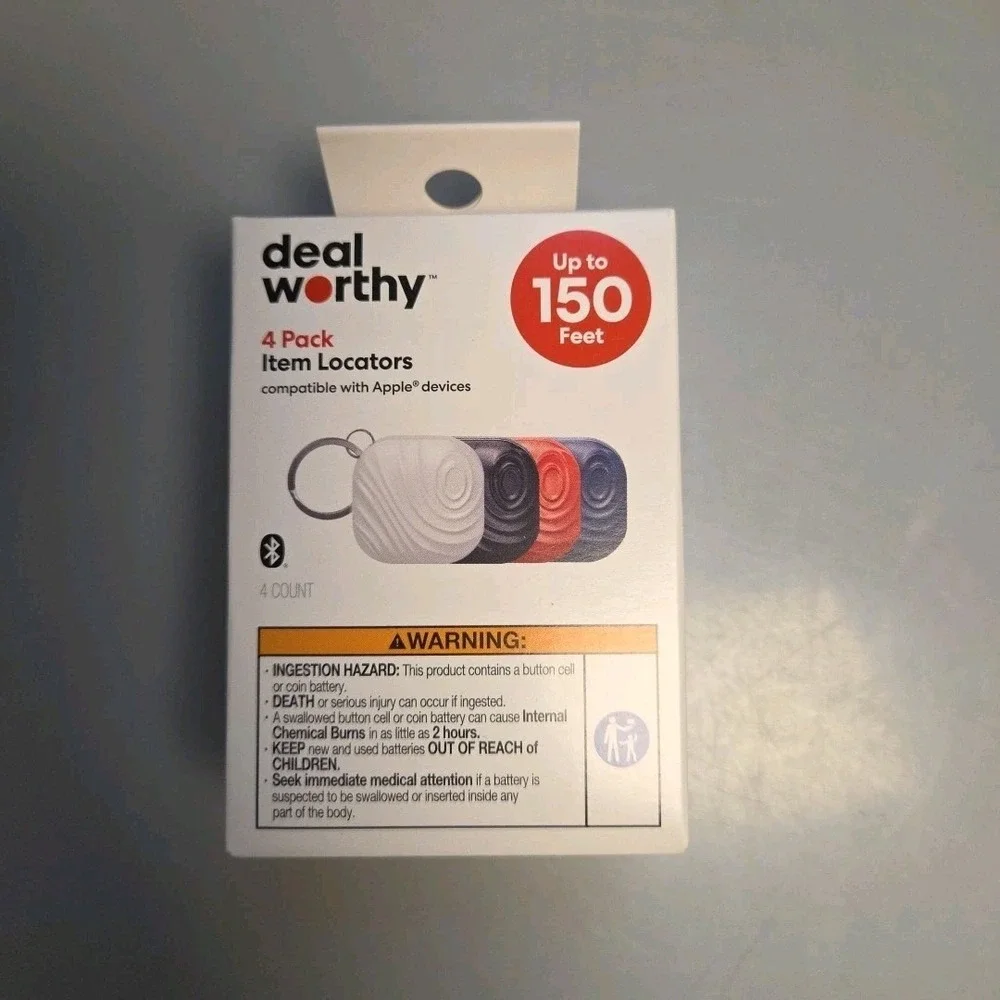 Deal Worthy Item Locator Up To 150 Feet Compatible With Apple Devices 4 Pack‎